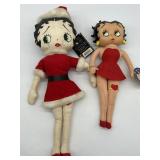 2 VINTAGE BETTY BOOP DOLLS KELLY TOYS CHRISTMAS