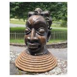 African Grassfield Bronze Ceremonial Mask