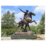 After Carl Kauba "Outlaws and Horse" Bronze
