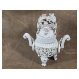 Pre-Ban Chinese Ivory Censer w/ Foo Motif