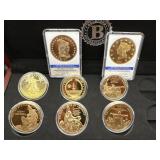 GOLD PLATED COMMEMORATIVE COINS & REPLICA COINS