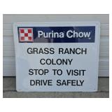 Purina Chow Grass Ranch Colony Metal Sign