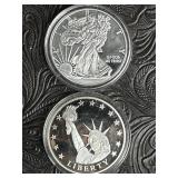 SILVER CLAD REPLICA COINS SILVER EAGLE BATTLE OF