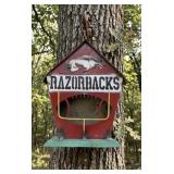 Arkansas Razorback Football Metal Birdhouse