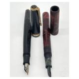 2 VINTAGE FOUNTAIN PENS PARKER 2-TONED NIB W/