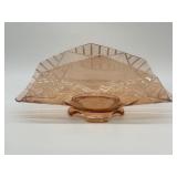 Unusual Pink Depression Glass Centerpiece Bowl