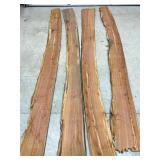 4 LIVE EDGE CEDAR SLAB BOARDS A LITTLE OVER 10