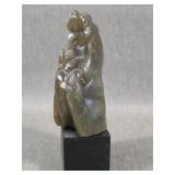 Carved Chinese Serpentine Figurine on Base