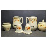 Hall Jewel Tea Autumn Leaf Salt and Pepper