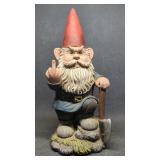 Shovel & Salute Garden Gnome, Middle-Finger