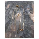 10k - 14k gold bracelets & 14k Earring post w/