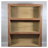 SOLID WOOD SMALL TRINKET SHELVE 16" X 21" X 4"