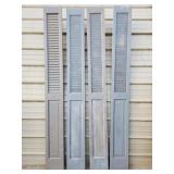 4 Vtg Wooden Door Panels Shutters Home Decor
