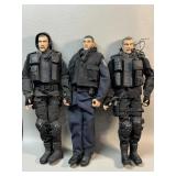 3 GI Joe Figures , 2 SWAT Commanders & Blackwater