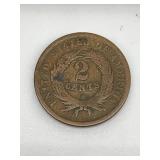CIVIL WAR ERA UNITED STATES 2 CENT COIN 1864