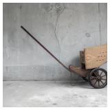 Antique Victorian Wicker & Metal Baby Carriage