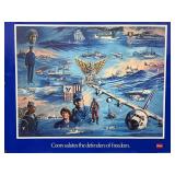 4 VINTAGE COORS MILITARY POSTERS 20 IN. X 27 IN.