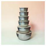 Nonslip Nesting Stainless Steel Mixing Bowls W/