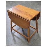 Small Vintage Drop-Leaf Lamp Table