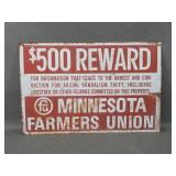 Minnesota Farmers Union Metal Sign