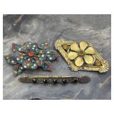 Vintage Art Deco Brooch Pins
