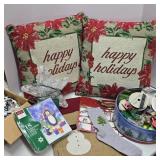 CHRISTMAS PILLOWS, STOCKINGS, LIGHTS PLUS