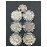 7 BUFFALO NICKELS COINS