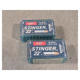 2 Boxes CCI Stinger 22 LR Ammunition 100rds