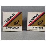 2 Boxes Federal 12ga 3" Magnum Ammunition 50rds