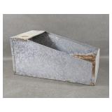 Old Galvanized Wood-Bottom Bin