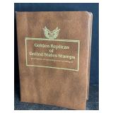 GOLDEN REPLICAS OF UNITED STATES STAMPS BOOK