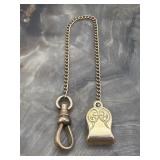 Antique Simmons Pocket Watch Vest Clip Fob Chain