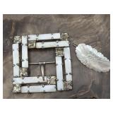 Vintage Mother of Pearl Sash Buckle Pin &