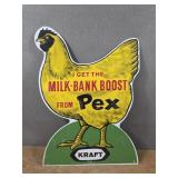 Kraft Pex Chicken Feed Metal Sign