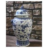 Large Chinese Floor Model Porcelain Ginger Jar