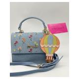 Betsey Johnson Crossbody Denim Bag Purse