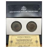 EISENHOWER DOLLAR COLLECTION PAIR OF 1971 COINS