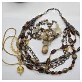 BEADED STONE GLASS NECKLACES