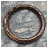 Carved Stone Dragon Bangle Bracelet