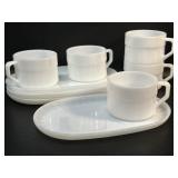 Federal Heat Proof Milk Glass Snack Set , 5 Cups