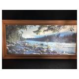 LARGE LIGHTED MOTION PICTURE OF STREAM IN THE
