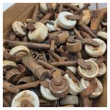 Flat of Antique / Porcelain / Wood Casters