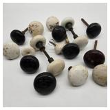 Flat of Antique Porcelain Doorknobs