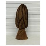 Handmade Wooden 23 In Tall Morel Mushroom