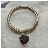 SZ. 7,  925 SILVER GARNET RING