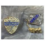Vintage 1977 P.S. 88 Q & Citizenship Pins