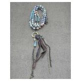 Nakamol Boho Designer Long Necklace Glass Beads
