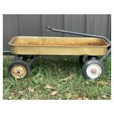 Vintage Metal Rustic Wagon , Painted