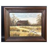 Original Painting on Canvas Rustic Homestead