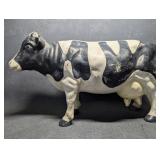 Large Cast Iron Bovine Cow , Rustic Door Stop ,